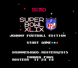 Tecmo Super Bowl 2K15 (drummer's 2015 super bowl)